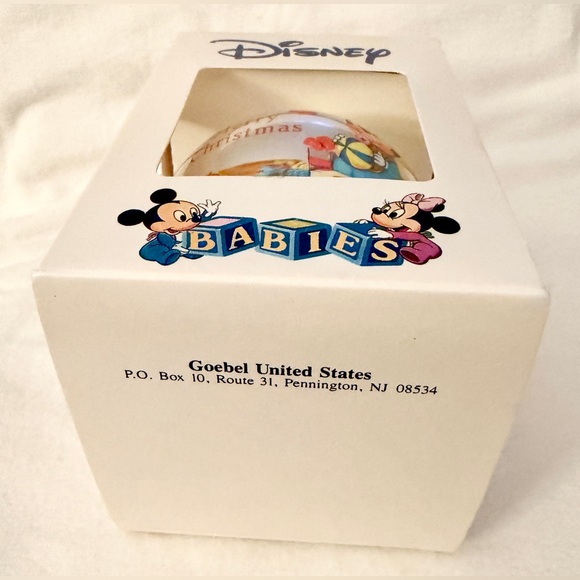 Baby Mickey Minnie Christmas Ornament Vintage 1984 Disney Babies Goebel BOX - Picture 6 of 7